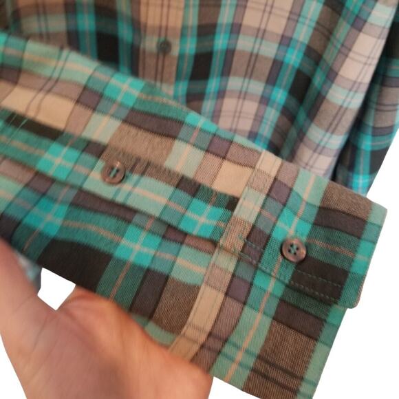 Burton DryRide Mens Poly Flannel Shirt Plaid Sz M Gorpcore Outdoor Snowboard Ski - Picture 4 of 7